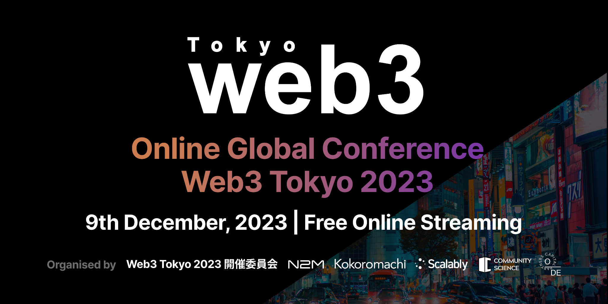 Online Global Web3 Conference “Web3 Tokyo 2023” held on the 9th of December, 2023