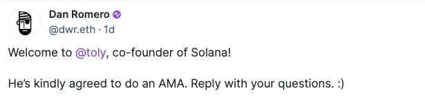 Solana联创最新AMA：Saga手机的困境、与以太坊的竞争、SOL币价对协议的影响......