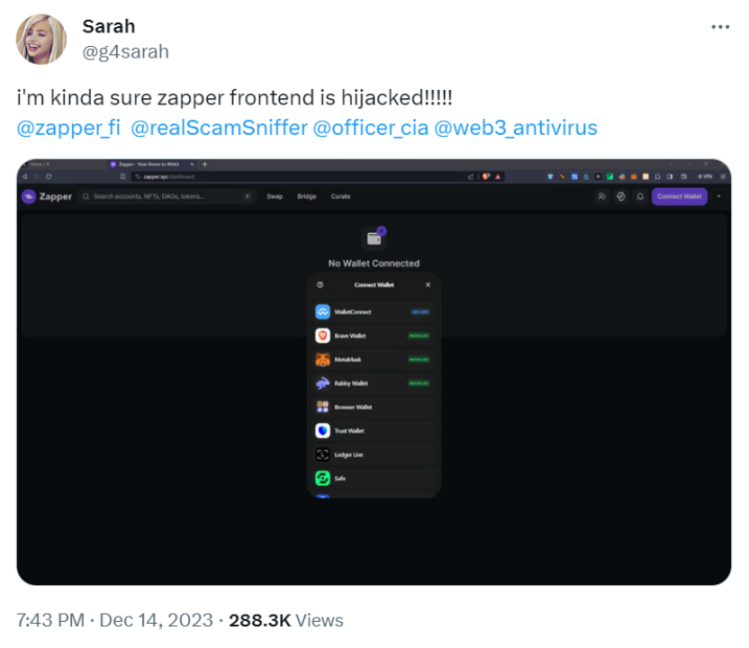 影响甚广，Ledger Connect Kit被黑事件分析