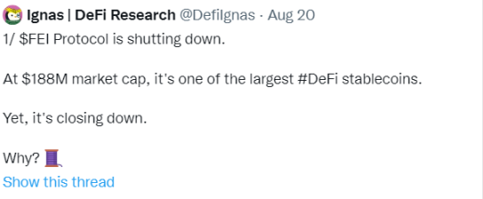 算法稳定币年终回顾：UST类产品已消失，总体市值下降90%