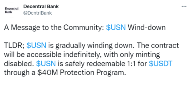 算法稳定币年终回顾：UST类产品已消失，总体市值下降90%