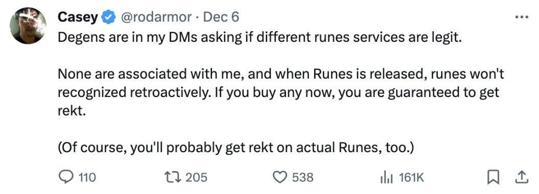 銘文炒作爆紅、發幣協議氾濫，「純正血統」的Runes能否延續代幣協議神話？