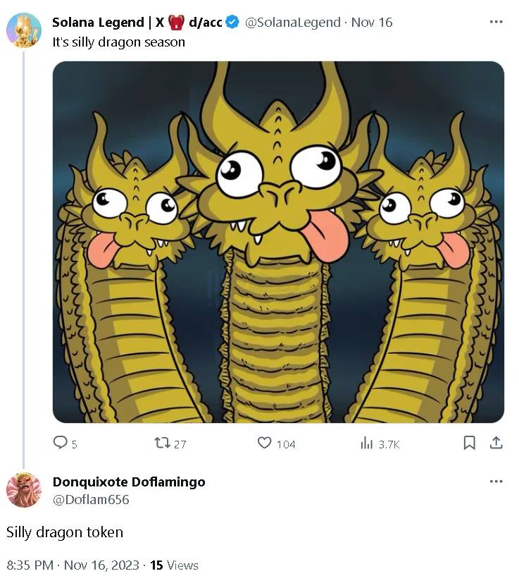 “傻龍有傻福”，上漲萬倍的Silly Dragons是如何成為Solana精神圖騰的？