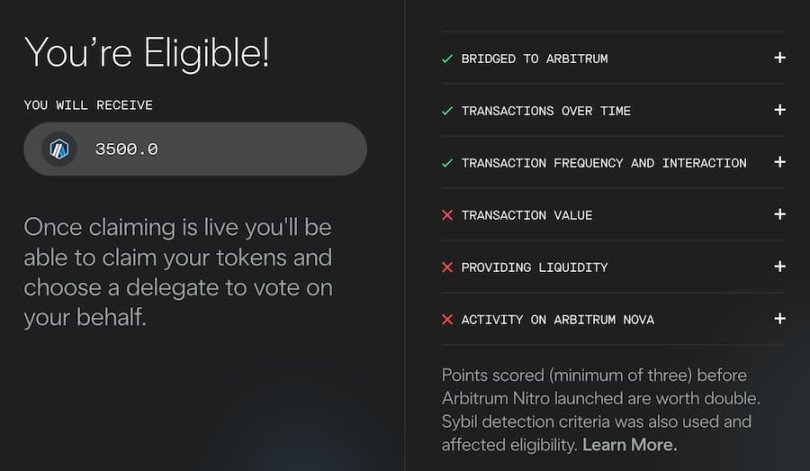 你能领多少ARB代币？速览Arbitrum代币经济学和空投细则