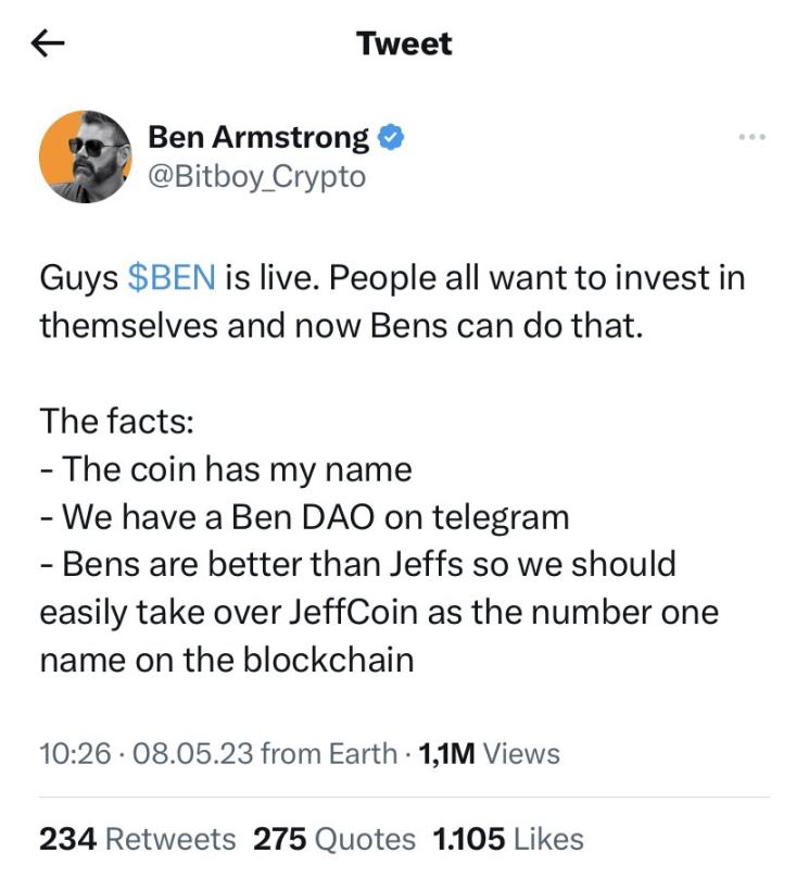 站在Meme风口下，Ben是如何从无名小辈成为加密新传奇？