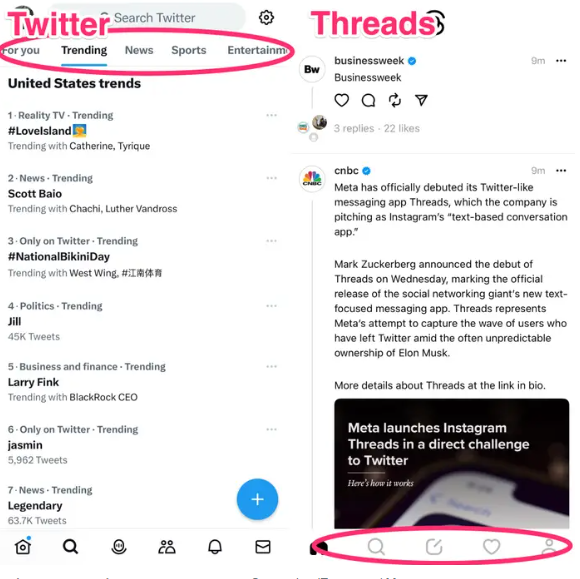 Twitter和Threads到底有何不同？看懂这十张图就够了