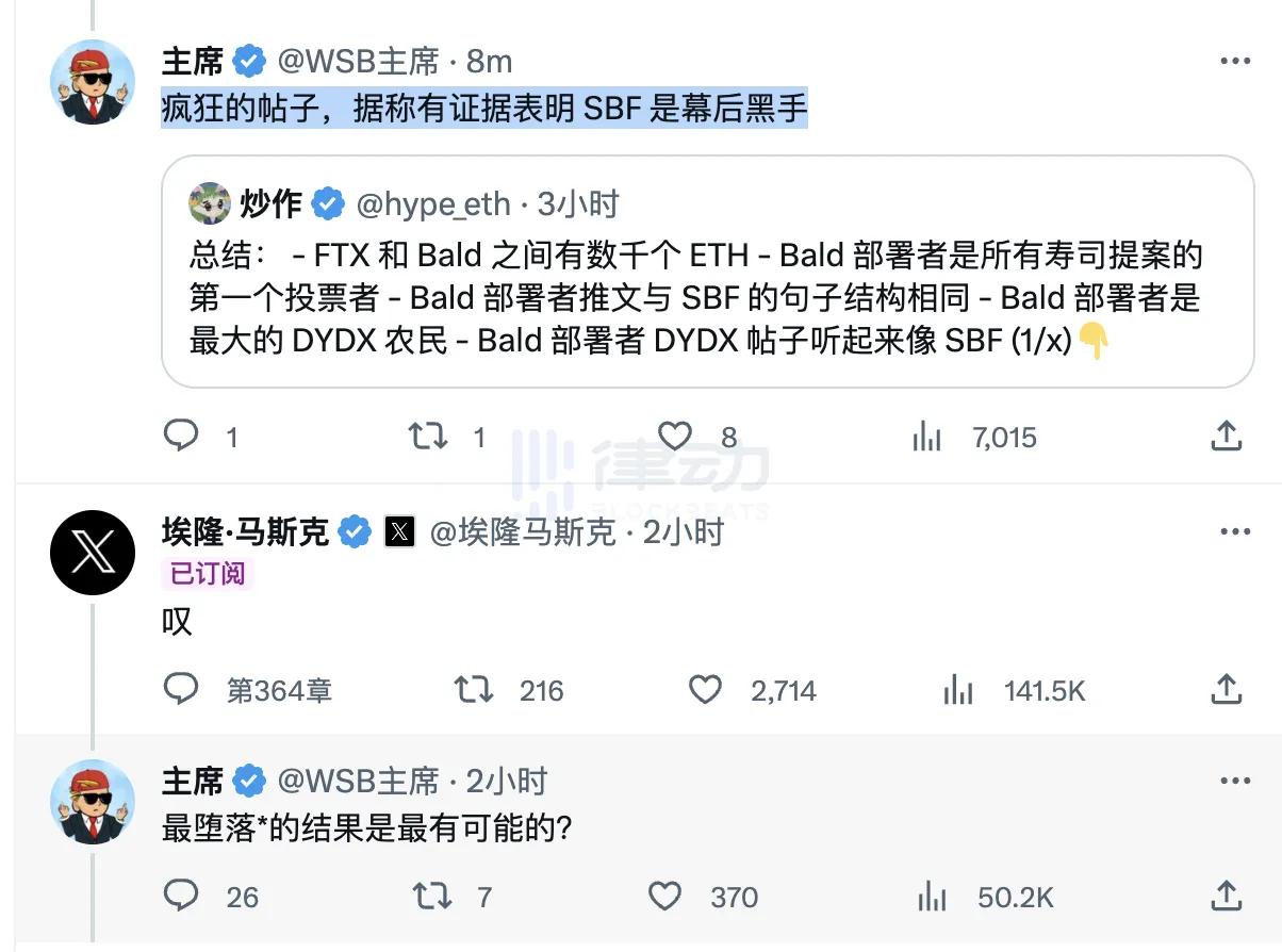 SBF“借BALD还魂”？梳理各大KOL掌握的相关线索