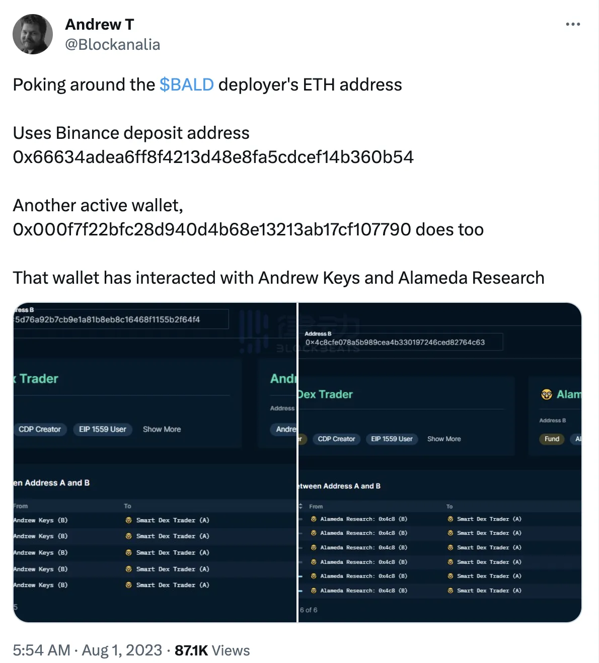 SBF“借BALD还魂”？梳理各大KOL掌握的相关线索