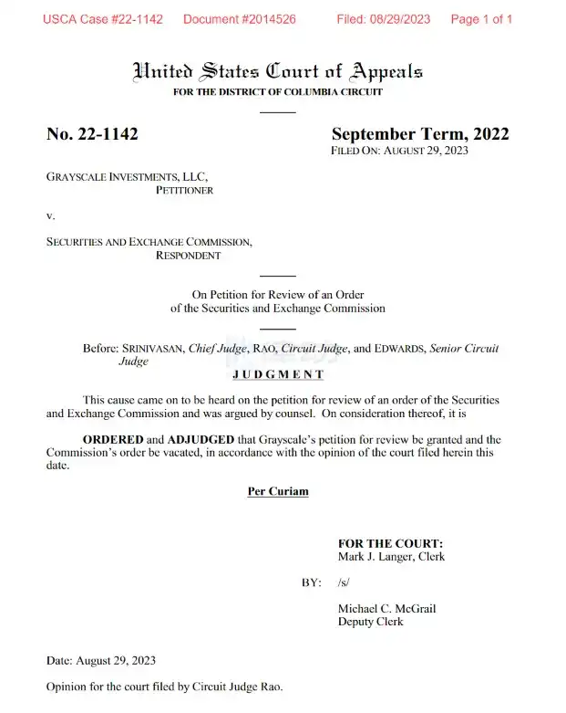 灰度勝訴，首支原生比特幣ETF或將誕生？