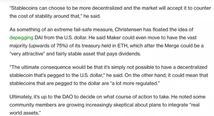 MakerDAO 的“世界貨幣野心”：為實現去中心化，將放棄DAI與美元的錨定
