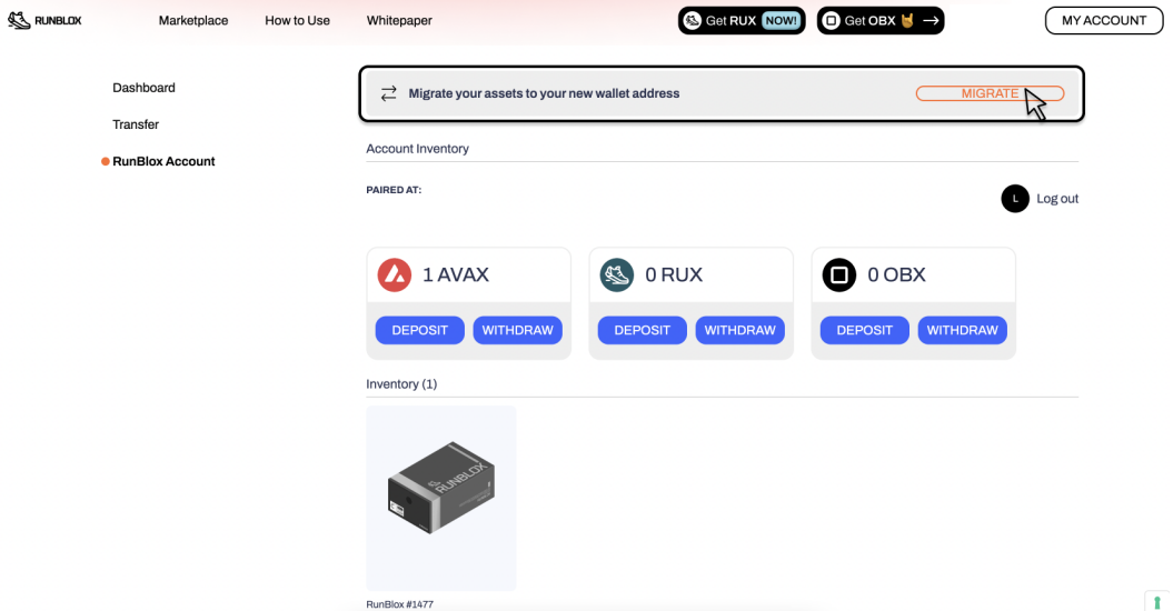 RunBlox原生钱包上线，一文了解钱包账户迁移