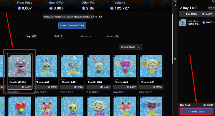 保姆级教程：只需10U成本，即可交互热门项目Sudoswap 