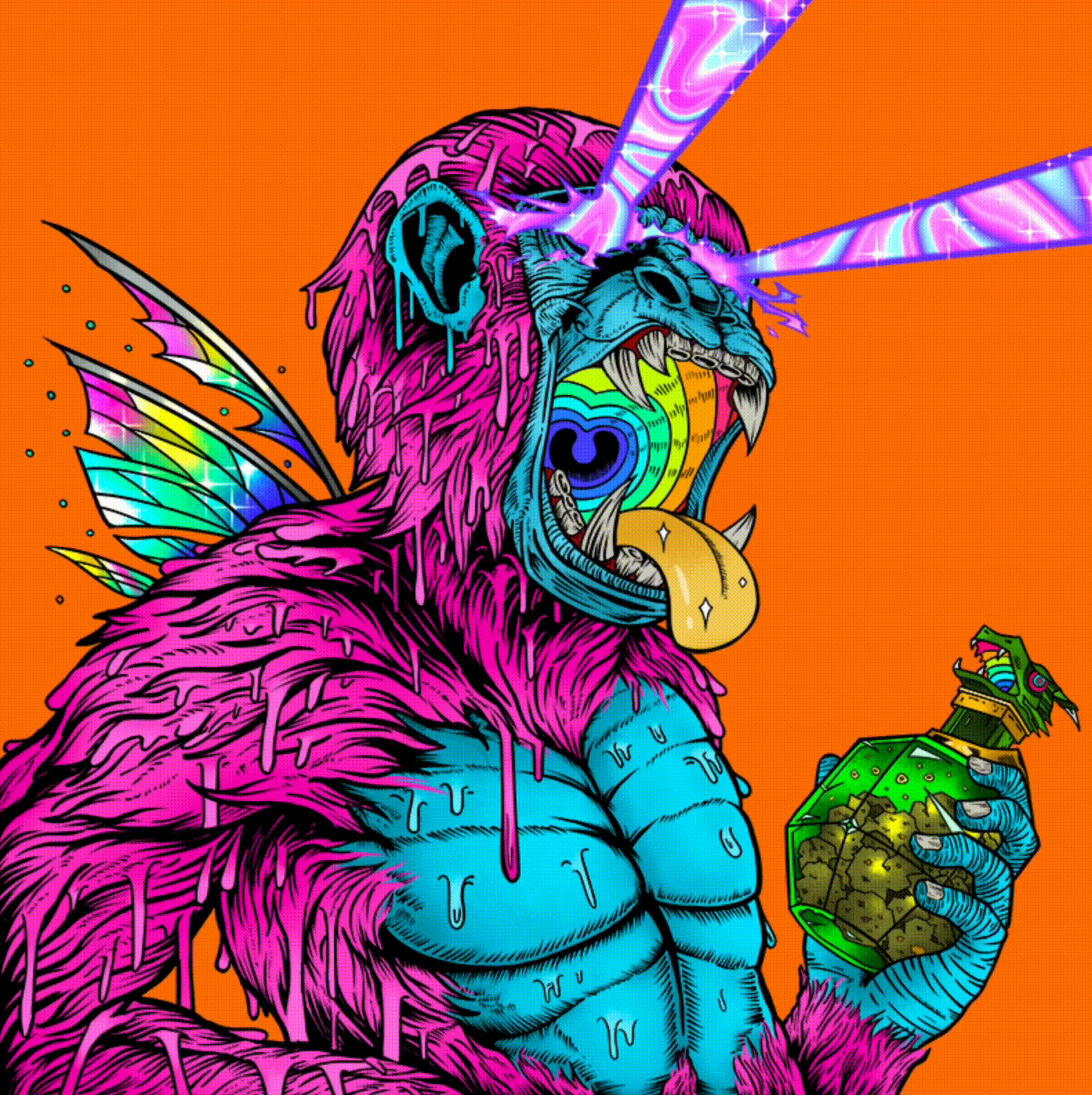 前漫威艺术家设计的NFT藏品Acid Monkeys将在Only1上线