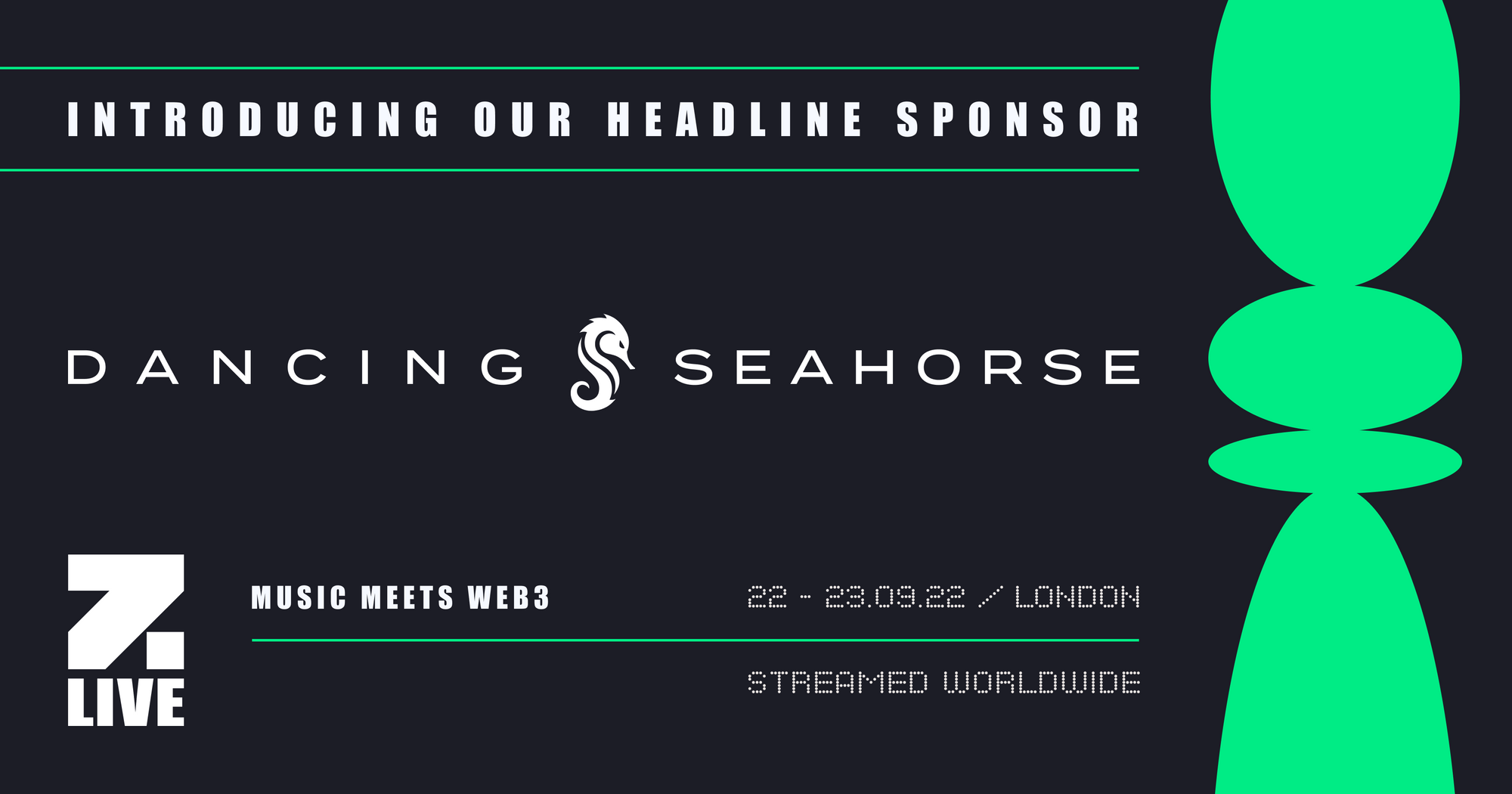 Dancing Seahorse joins the party as headline sponsor for Zebu Live; London’s leading Web3 conference