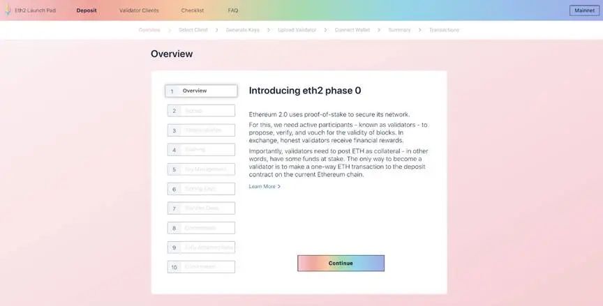 以太坊2.0存款合約正式發布 ，一文帶你掌握驗證節點設置指南