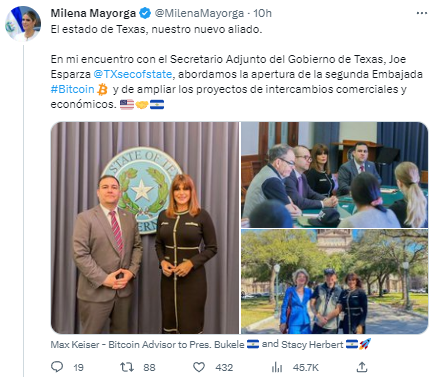 薩爾瓦多計劃在美國德克薩斯州開設比特幣大使館