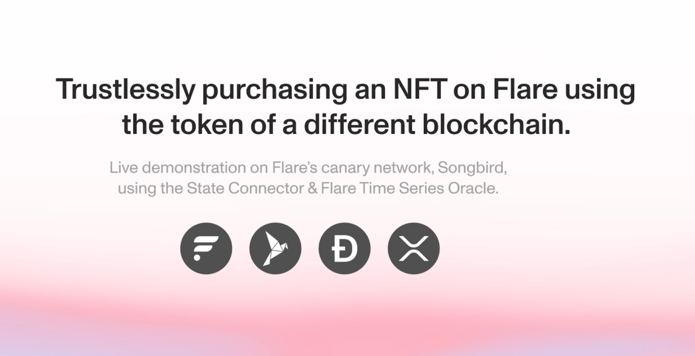 Flare发布互操作性协议Demo展示，实现免信任、使用非原生代币完成NFT交易