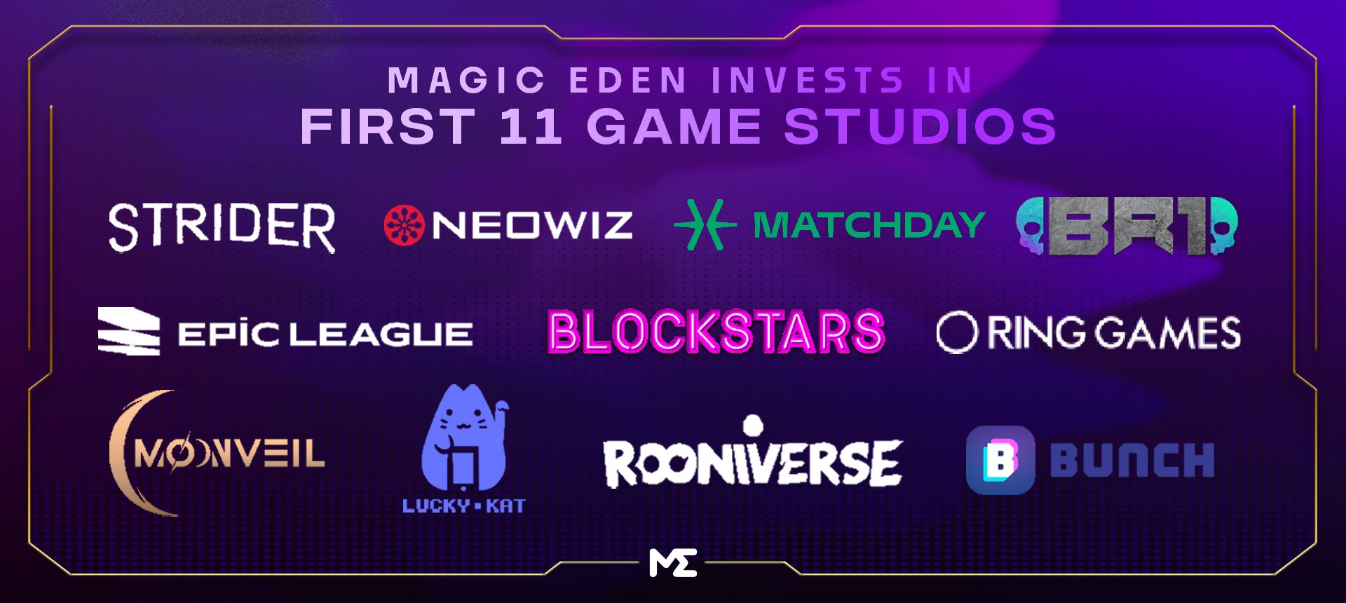 速览Magic Eden投资的11家Web3游戏工作室
