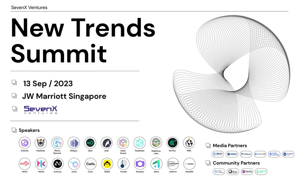 SevenX Ventures将于 Token2049 期间举办 New Trends Summit