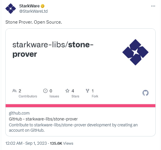 StarkWare現已開源加密證明生成引擎Stone Prover