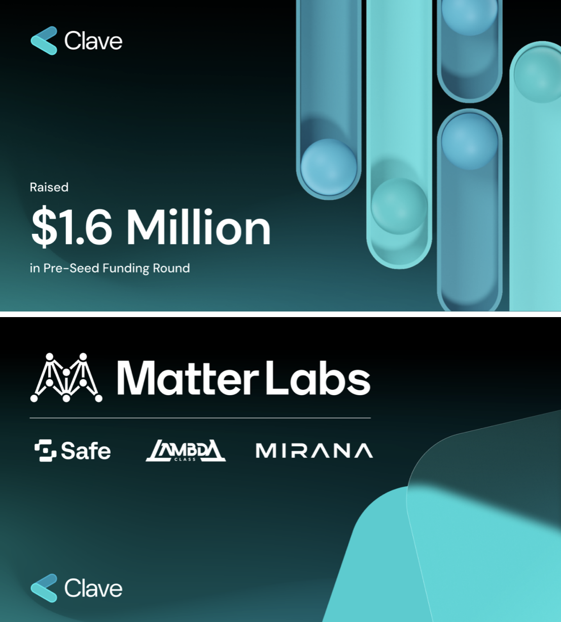 Clave完成由Matter Labs领投的160万美元Pre-Seed轮融资
