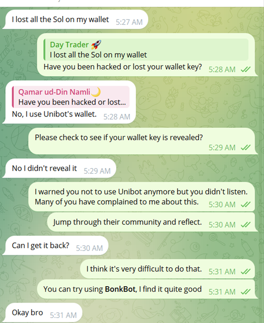 与Solana团队分道扬镳，Unibot官方推出专用交易Bot能否重新挽回市场份额？