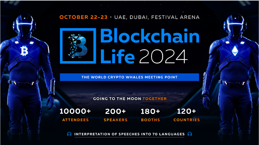 Blockchain Life 2024 in Dubai Unveils First Speakers, Featuring Industry Leaders from Tether, Ledger, TON, Animoca Brands and More