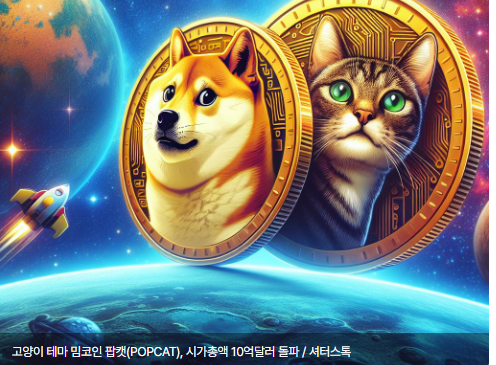 고양이 테마 밈코인 팝캣(POPCAT), 시가총액 10억달러 돌파