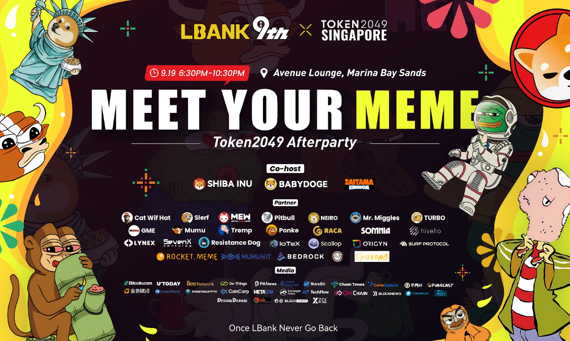 LBank成功舉辦'Meet Your Meme' TOKEN2049 Afterparty活動