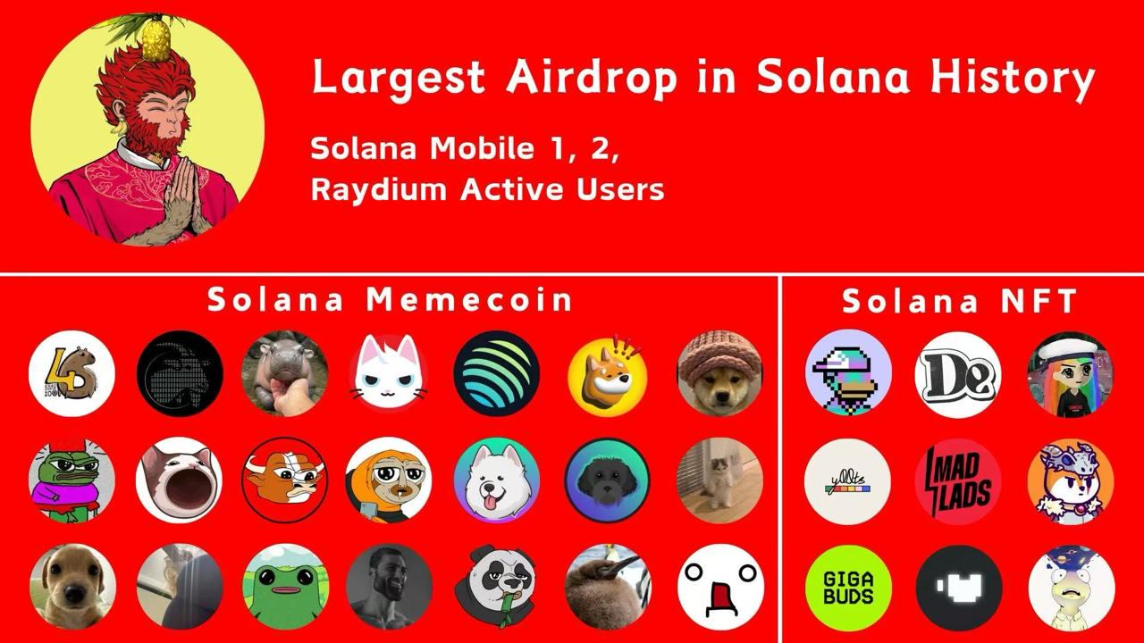 Solana鏈Wukong啟動空投，覆蓋Solana手機、知名Meme幣和NFT，預估覆蓋100萬+地址