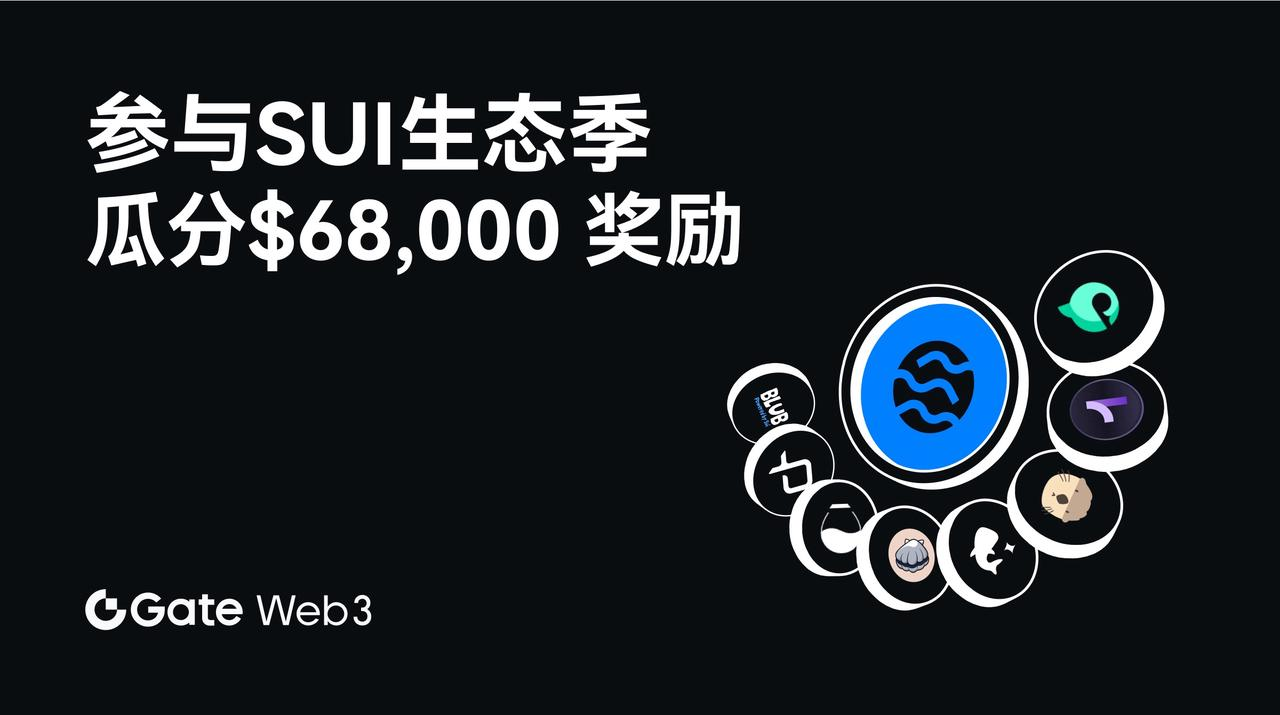 Gate Web3任務廣場推出Sui生態季活動，總獎金池達$68,000