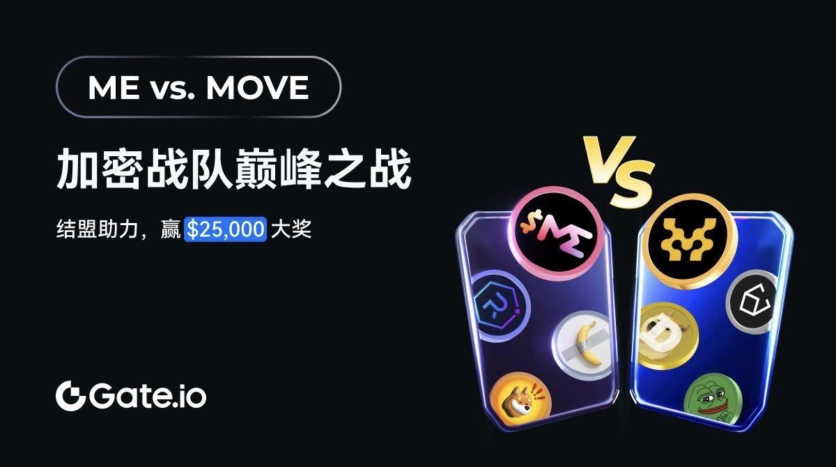 Gate.io는 $25,000의 상금으로 ME 대 MOVE 팀 대회를 시작합니다.