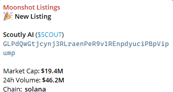 Moonshot が Scoutly AI ($SCOUT) を発表