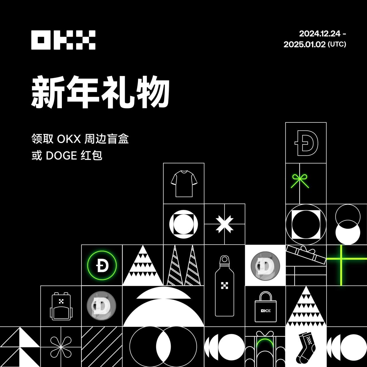 OKX が新年のギフト イベントを開始し、周辺ギフト ボックスと DOGE 赤い封筒を発売