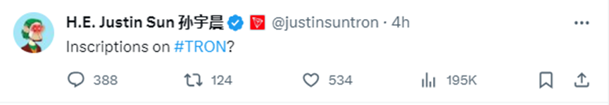 孙宇晨要发TRX铭文，下一个BRC-20万倍币将诞生？盘点各大公链铭文