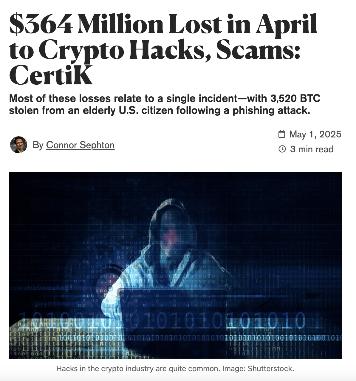DecryptはCertiKの4月のデータに注目：Web3.0業界の損失は3億6400万ドルに達し、フィッシング攻撃が主な原因