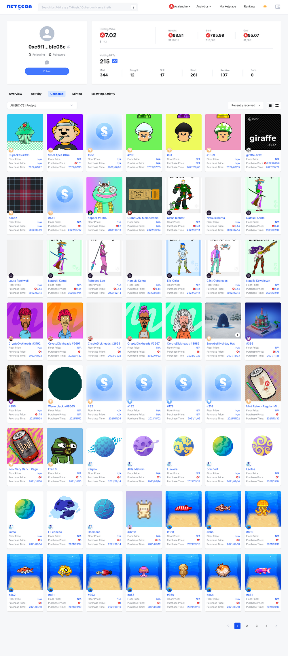 基础设施 NFTScan 正式发布 Avalanche 网络 NFT 浏览器