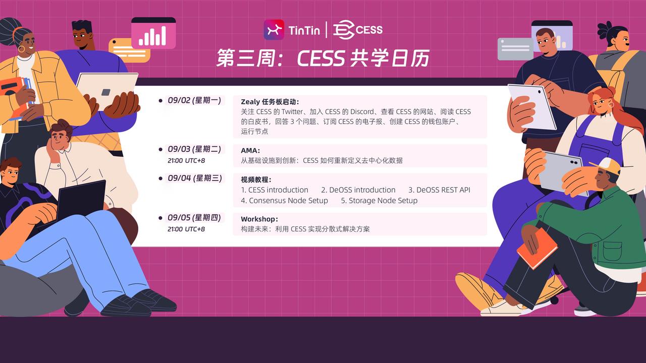 TinTinLand Web3 + DePIN 共学月｜挖掘 CESS 去中心化数据基础设施。