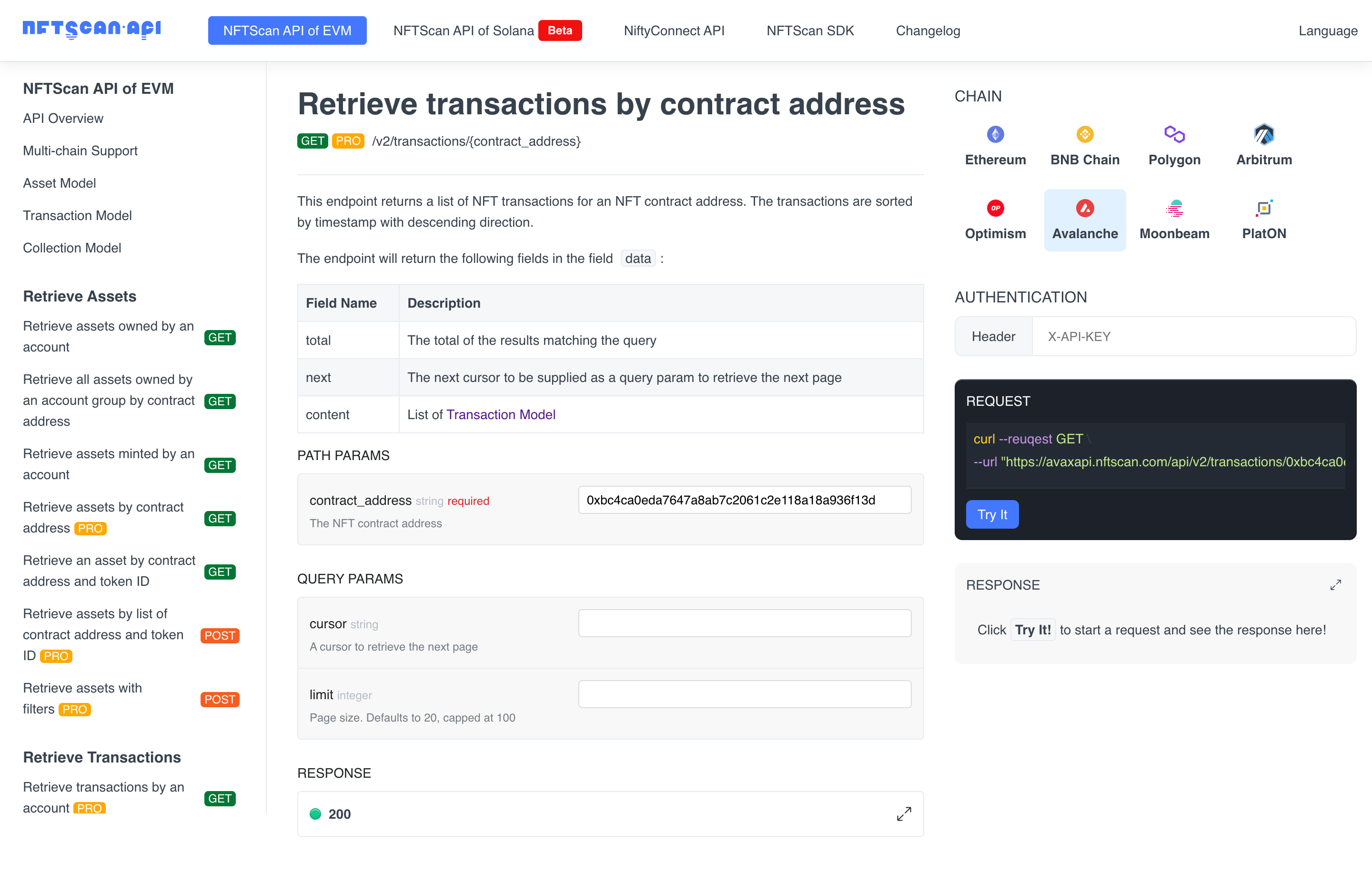 基础设施 NFTScan 正式发布 Avalanche 网络 NFT 浏览器