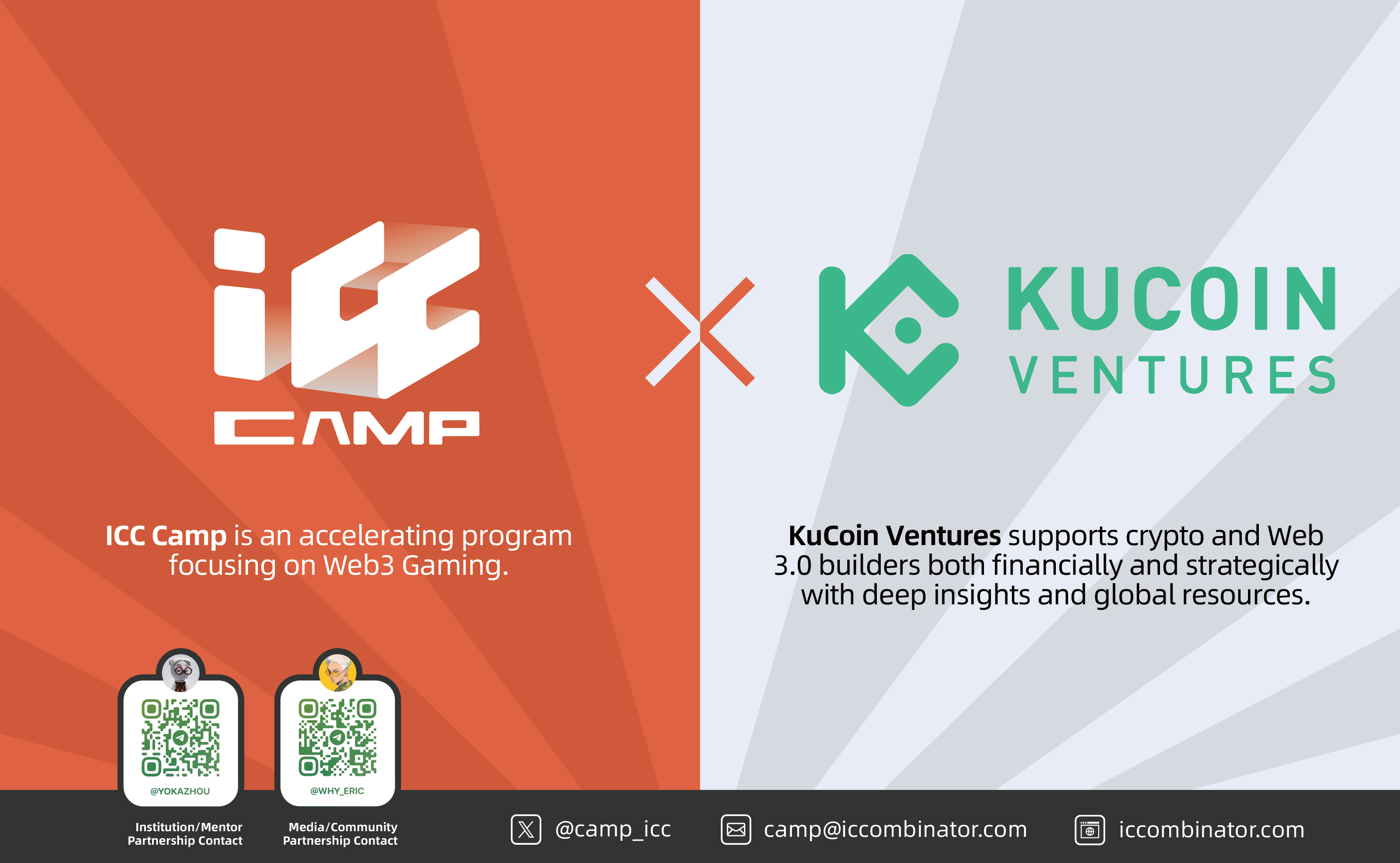 专注于Web3游戏生态的加速器ICC Camp与KuCoin Ventures达成战略合作