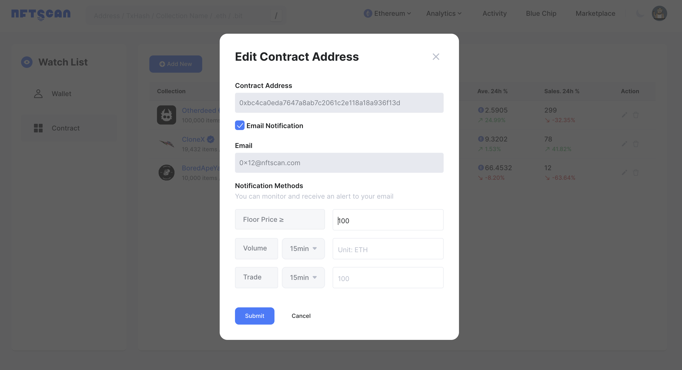 New Features | NFTScan 推出 BlueChip、Watch List、Activity Overv