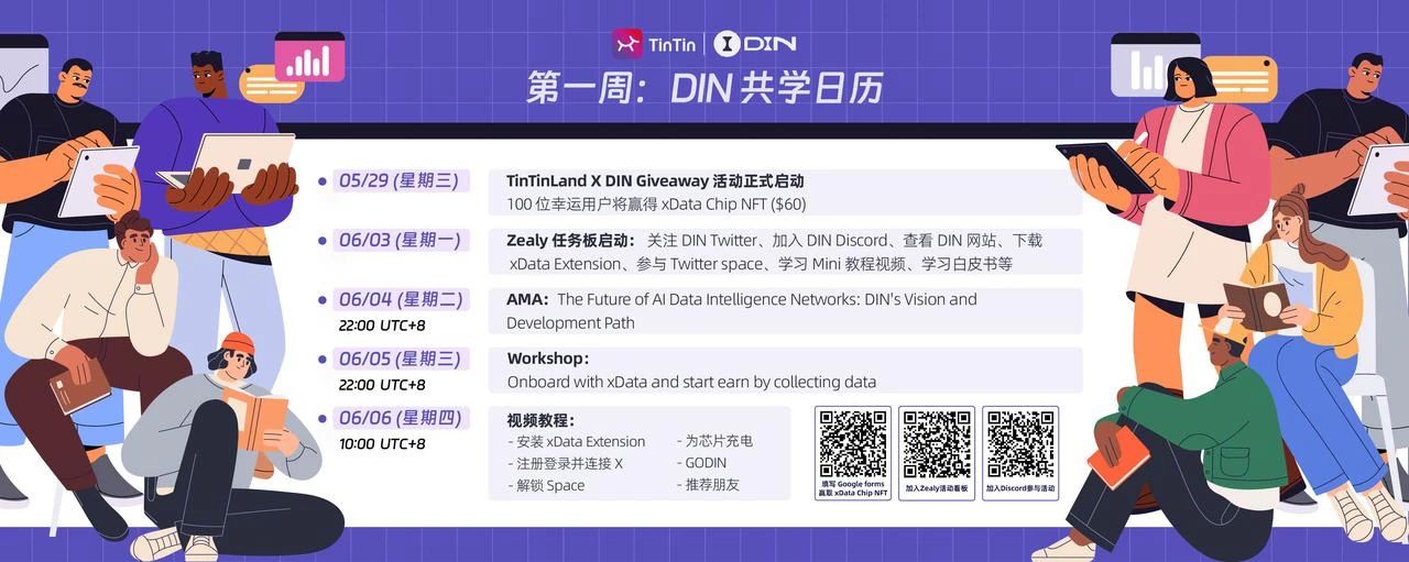TinTinLand Web3 + AI 共学月｜五周上手，捕获浪潮碰撞下的无限机遇