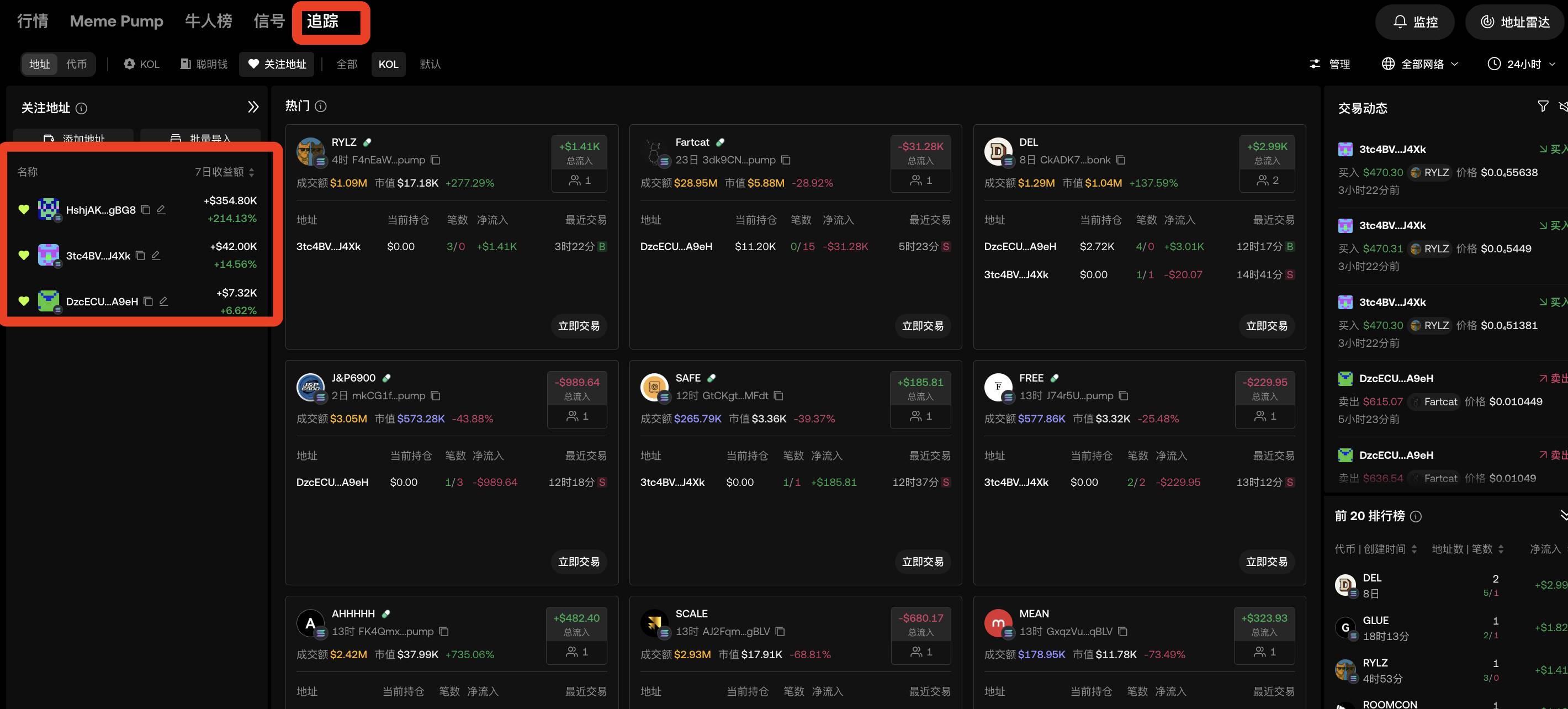 MEMEマニュアル02 | 「ゴールデンドッグ」の収益性の高いアドレスを自動検索、OKX独自の「アドレスレーダー」がついに登場