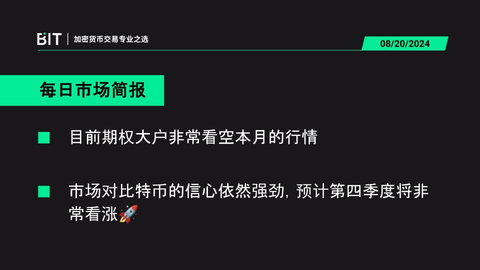 BIT 每日市场简报 08.20 - 预计第四季度将非常看涨