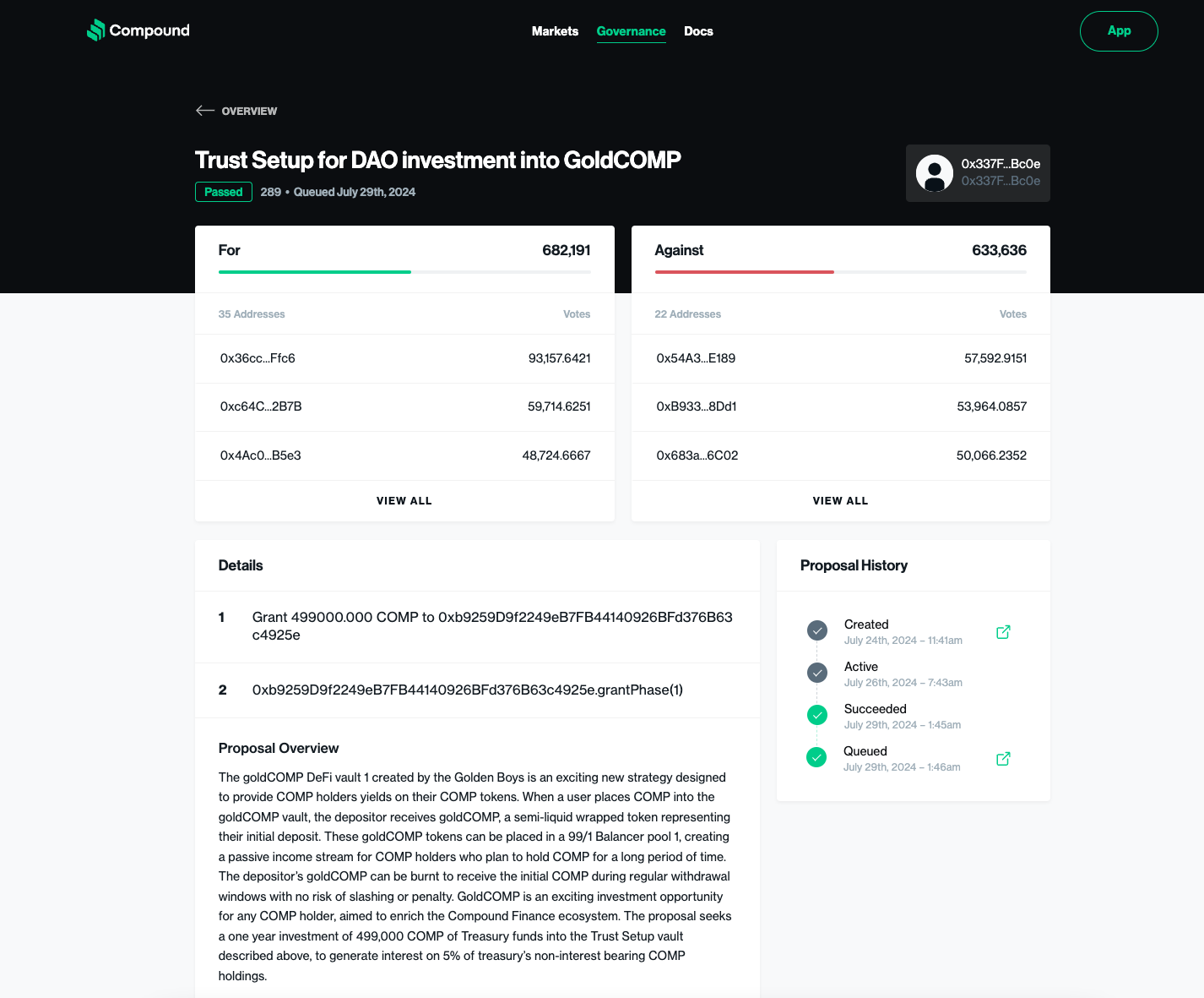 In-depth analysis of the details and purpose behind the Compound governance attack - Whales take over the old DeFi again