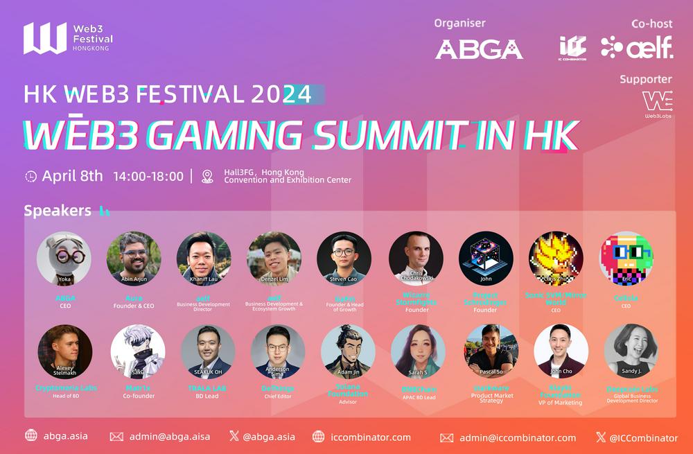开启Web3 游戏新纪元：ABGA携手ICC及aelf举办Web3 Gaming Summit in Hong Kong