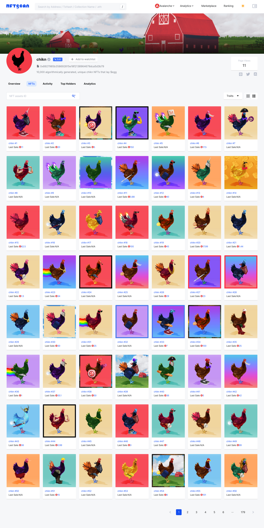 基础设施 NFTScan 正式发布 Avalanche 网络 NFT 浏览器