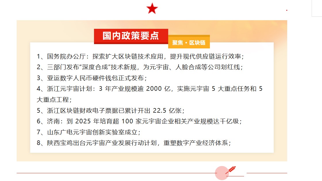 最新资讯 | 区块链政策热点