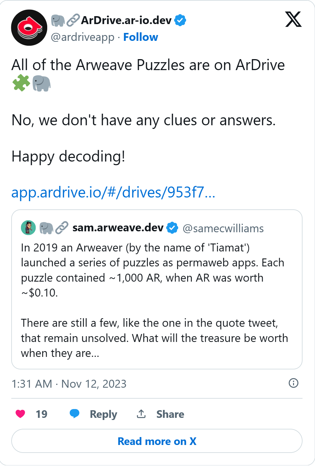 Arweave 谜题: 上千未认领 AR 代币等你来拿! 你能解开它们么?
