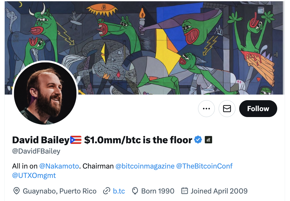 David Bailey 的 X 账户(来源:X 平台)